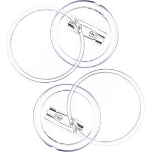 50 Pack Acrylic Button Pins Badge Clear Button Pins Custom Button Pins Kit Blank Button Pins Bulk Photo Buttons Make Your Own Buttons Pins for DIY Craft Supplies(1.5 Inch)