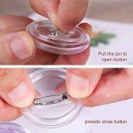 50 Pack Acrylic Button Pins Badge Clear Button Pins Custom Button Pins Kit Blank Button Pins Bulk Photo Buttons Make Your Own Buttons Pins for DIY Craft Supplies(1.5 Inch)