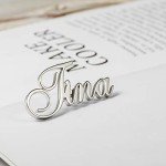 Personalized Custom Name Brooch Pin Customized Collar Jewelry Steamer needle 3 Colors Brooches for Women