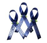 20 Personalized Memorial Service Ribbon Pins for Funeral Celebration of Life Name & Dates - Custom Made Assembled Awareness