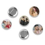Custom Pins, Custom Button, Personalized Metal Badges with Photo/Text/Logo, Button Pins for Backpacks, Weddings, Parties, Conferences, Ties, Hats, Bags, Personalized Pins for Corporate Events, Gifts