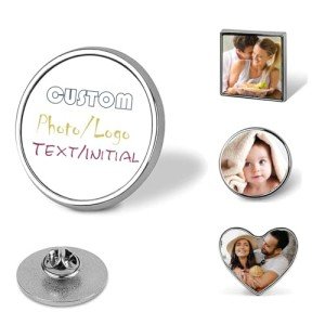 Personalized Lapel Pins Bulk Custom Photo Button Designed Your Own Picture Text Logo Badge for Hat Backpack Clothing Decoration Business Wedding Gift