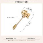 Personalized Name Brooch Pins for Women Men Suit Hats Lapel Pins for Men Women with Monogram Initial Letters Custom Birthday Wedding Brooch Pins Christmas Gifts for Boyfriend Girlfriend