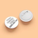 Generic Personalized Pins 1-1000 Pcs Custom Button Pins Custom Buttons, Design Your Own Pins Personalized Pins Button L, Black