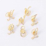 Initial Letter Brooch Pin Small Lapel Pin Tie Tack Name Personalized Gifts for Women Men Gold A