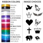 20 Personalized Memorial Service Ribbon Pins for Funeral Celebration of Life Name & Dates - Custom Made Assembled Awareness