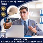 Ceenna 50 Pcs Employee of The Month Lapel Pin Employee Star Recognition Pins Employee Enamel Pins Gold Plated Enamel Employee Pin Performance Reward Pin (Make A Difference)