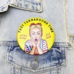Custom Round Pinback Buttons, Design Your Own Customized 3.5 inch Button Pin