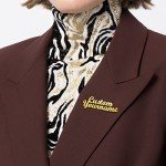 Custom4U Custom 2 Name Lapel Pins Gold Plated Layered Brooch Pin Customized for Women