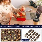 Ceenna 50 Pcs Employee of The Month Lapel Pin Employee Star Recognition Pins Employee Enamel Pins Gold Plated Enamel Employee Pin Performance Reward Pin (Make A Difference)