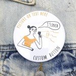 Custom Round Pinback Buttons, Design Your Own Customized 3.5 inch Button Pin