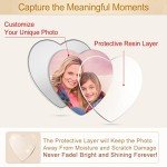 Custom4U Customized Photo Brooch Pin Heart Picture Pins Personalized Wedding Bouquet Charm Memorial Boutonniere Pin Memorial Gift for Women Men