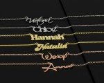 Name Necklace for Women, Most Popular Personalized Jewelry Handmade Name Plate