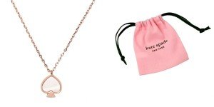 Kate Spade Signature Spade Mini Pendant in Blush  Rose Gold-Plated
