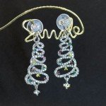 Women's 925 Silver Crystal Christmas Tree Earrings Drop Dangle Jewelry Xmas 2024