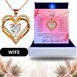 Custom To My  Wife, Pendant Necklace Jewelry Gift For Wife, Wife Birthday Gift