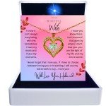 Custom To My  Wife, Pendant Necklace Jewelry Gift For Wife, Wife Birthday Gift