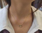 14k Gold Plated Created Turquoise Heart Pendant Necklace Girls Women Jewelry