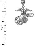 Gold US Marine Corps USMC Charm Pendant (2 sizes) - Military Jewelry
