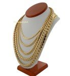 Mens Miami Cuban link Chain Necklace Bracelet 14K Gold Plated