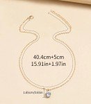 Women's Necklace Drop Pendant Chain Gold Plated Cubic ZIrconia Fashion Jewelry