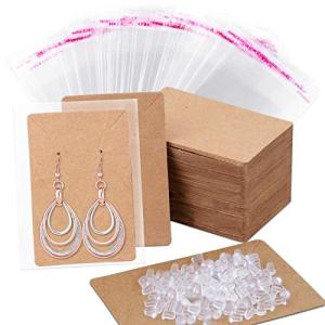 Earring Display Cards with Backs and Bags Set