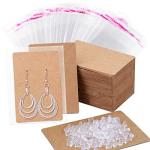 Earring Display Cards with Backs and Bags Set