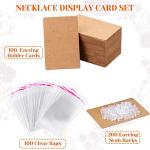 Earring Display Cards with Backs and Bags Set
