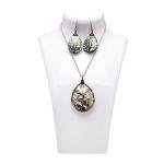 Tree of Life Abalone Shell Jewelry Set