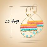 Colorful Boho Teardrop Earrings for Women