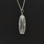 Dandelion Wish Real Flower Oval Pendant Necklace