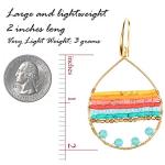 Colorful Boho Teardrop Earrings for Women