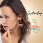 Colorful Boho Teardrop Earrings for Women