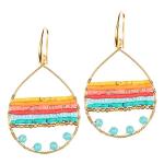 Colorful Boho Teardrop Earrings for Women