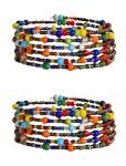Set of 2 Beaded Bracelets - Boho Style