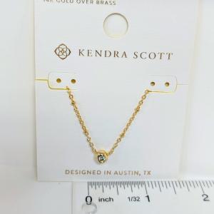 Kendra Scott Mady Gold Necklace with White Stones