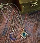 Witch Pendant Friendship Necklaces for Halloween Magic