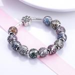 925 Sterling Silver Birthstone Charm Bead for Bracelets