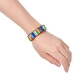 Boho Gemstone Leather Wrap Bracelet with Sunflower