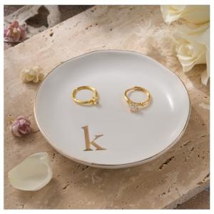Personalized Ceramic Ring Dish Tray for Her