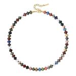 Colorful Gemstone Beaded Choker Necklace for Women