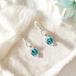 Aqua Mason Jar Drop Earrings for Women