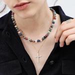 Colorful Gemstone Beaded Choker Necklace for Women