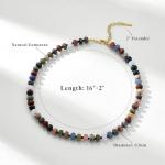 Colorful Gemstone Beaded Choker Necklace for Women