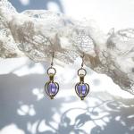 Brass Drop Earrings from Recycled Vintage Bottles