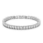 Bumblebee White Gold Plated Tennis Bracelet for Women