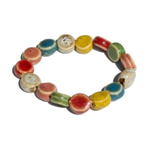 Colorful Ceramic Beads Stretch Bracelet for Women