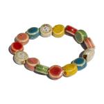 Colorful Ceramic Beads Stretch Bracelet for Women