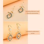 Sterling Silver Dangle Earrings with Gold Accents