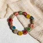 Colorful Ceramic Beads Stretch Bracelet for Women